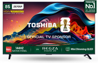 TOSHIBA Z570SP 215 cm (85 inch) QLED Ultra HD (4K) Smart VIDAA TV 2026 Edition with 144Hz Native Panel , Game Mode Pro , REGZA Engine ZRi , Dolby Vision-Atmos , AMD FreeSync Premium , REGZA Power Audio 48W(85Z570SP) Flipkart Deal