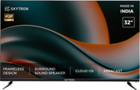 SKYTRON 80 cm (32 inch) HD Ready LED Smart Android Based TV with 20W Thunder Speaker Soundbar and Cloud Lite OS with Briefcase Packaging(32S2B CLOUD LITE)