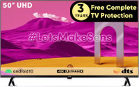 SENS Pikaso 127 cm (50 inch) Ultra HD (4K) LED Smart Android TV with FluroSENS Panel, Dolby Audio and DTS(SENS50WASUHD)