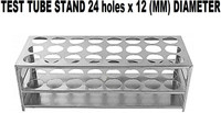 Rawal Test Tube Stand (Stainless Steel) Aluminum Test Tube Rack(24 test tubes Steel)