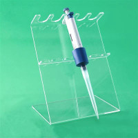 EXCLIQ Micropipette Z Shape Linear Stand for 5 Pipettes Glass Test Tube Rack(5 White)