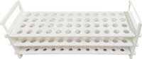 LISAMED Test Tube Stand (3 Tier) 13mm x 48 Holes Plastic Test Tube Rack(48 Tubes White)