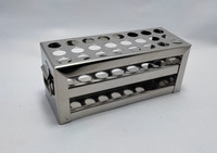 moolenterprises Test Tube Stand Steel 24 holes 13MM Stainless Steel Test Tube Rack(1 Silver)
