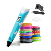 TrocShop 3D Printing Pen with LCD Display & FREE 3 ,1.75 mm, 10 Metre Each PLA Filament Refills, Multicolour 3D Printer Pen