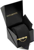 MUTAQINOTI Silk Tie Pin Set(Black)