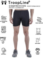 TroopLine Solid Men Grey Tights