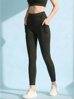 BLINKIN Solid Women Black Tights
