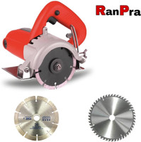 RanPra 110MM MARBLE CUTTING MACHINE WITH FREE 1 TCT BLADE AND 1 DIAMOND BLADE Marble Cutter(1250 W)
