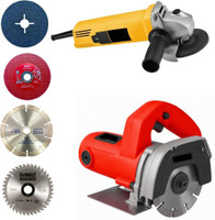 RanPra 4 INCH ANGLE GRINDER AND 4 INCH MARBLE CUTTER WITH 4 GRINDING AND CUTTINF WHEEL Angle Grinder(100 mm Wheel Diameter)