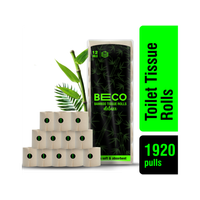 Beco Bamboo Toilet Paper Roll | 160 Pulls X 12 Rolls|Chemical Free, Soft & Absorbent Toilet Paper Roll(3 Ply, 160 Sheets)