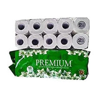 household hub Pack of 10 Toilet Paper Roll(2 Ply, 60 Sheets)