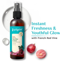 Pilgrim Alcohol Free Red Vine Face Toner, Face Mist Spray For Anti Ageing, Glowing Skin, Dry, Oily Skin, Men & Women,100ml Men & Women(100 ml)