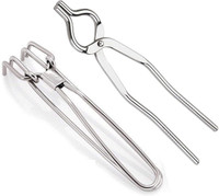 Salasar tong004 Stainless Steel tong(2pcs), Pakkad,Sandasi,Wire Tong,holder,pincers cooking tool 25 cm Roasting, Serving Tong Set(Pack of 2)