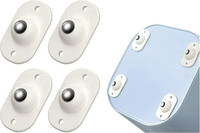 HIRNAYA 4 Pc Self Adhesive Mini Swivel Casters Wheels,360 Degree Rotation Swivel Furniture Caster(Pack of4)