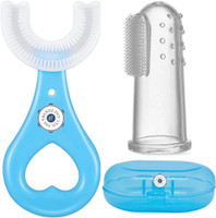 YOS TRENDZ Combo Pack of Baby U Shape Brush & Finger Brush For Kids Soft Toothbrush(Pack of 2)