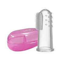 LuvLap Baby Silicone Finger ToothBrush with case for Easy Cleaning, Massaging, Soft Toothbrush