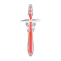 LuvLap Silicone Baby Training Toothbrush with soft bristles, antichoking shield, Soft Toothbrush