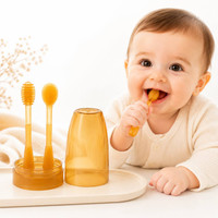 JABIRU 2 IN 1 Oral Care Toothbrush For Baby 6 Month To 24 Months Soft Toothbrush