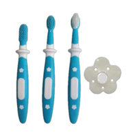 LuvLap Baby 3 Stage Training Toothbrush Set with Anti Choking Shield, BPA Free, Soft Toothbrush(Pack of 4)