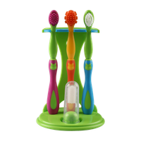 LuvLap 4 Stage Baby Oral Care Set for infant, baby, Todder & Kids' primary teeth & gums, Infant Gum Massager, 2 Toddler brushes, One Training toothbrush, BPA Free, New Born to 60months Soft Toothbrush(Pack of 3)