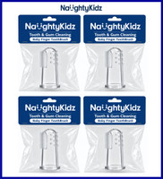 naughty kidz Silicone Baby Finger Toothbrush for Easy Teeth Cleaning & Massaging Gums, 0m+ Ultra Soft Toothbrush(Pack of 4)