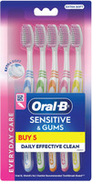 Oral-B Everyday Care Sensitive,Pack of 5, Extra soft bristles Extra Soft Toothbrush(Pack of 5)