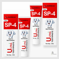 Sarbeau SP4 Bright Smile Whitening Toothpaste Formula for SmokersRNP1P3 Toothpaste(30 g, Pack of 2)