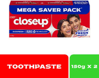Closeup Long lasting 18 Hours Of Fresh Breath & White Teeth Toothpaste(300 g, Pack of 2)