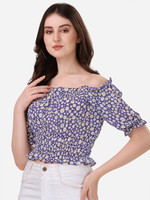NiloBerry Casual Printed Women Purple Top