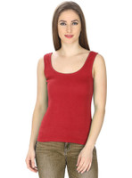CotiQ Casual Solid Women Red Top