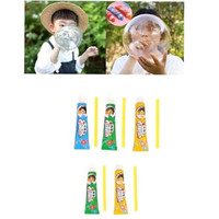 PMW Blow Bubble Balloon with Straw (Pack of 5 Tubes), Party Birthday Gift Toy Bubble Maker