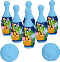himanshu tex 6 pins 2 Ball Bowling Game Set for Kids Sport Toy Sports Bowling Set(Blue)