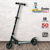 Pandaoriginals Steel Frame Large Foldable & Height Adjustable Handle Scooter Skating Scooter(Black)