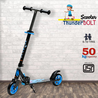 Pandaoriginals Steel Frame Large Foldable & Height Adjustable Handle Scooter Skating Scooter(Blue, Black)