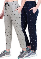 FASHIONSHIVI Printed Women Grey Track Pants