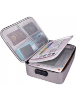 zontic Zipper Travel Document File Organizer Multiple Folder Bag(Grey)