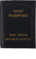 KARA Leather Passport Cover | Travel Friendly | Case | For Men & Women(Black)