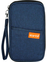 STORITE Passport Holder for Credit Debit Card Boarding Pass with Removable Hand Strap(Blue)