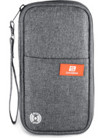 STORITE Travel RFID Passport Holder Wallet Credit Debit Card Ticket Boarding Pass Cover(Grey)