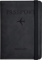 Dhvyant Mart PU Leather Travel Passport Wallet Cover Case For Women and Men(Black)