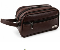 MARSELITE Compact Cosmetic Carry Bag Travel Shaving Kit & Bag(Brown)