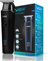 VGR V-937 Professional Hair Trimmer with LED Display Trimmer 500 min  Runtime 4 Length Settings(Black)