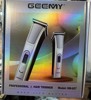 Geemy GM657 Trimmer 60 min  Runtime 4 Length Settings(Silver)