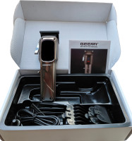 Geemy GM8051 professional hair clipper Trimmer 180 min  Runtime 6 Length Settings(Grey)