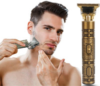 Profiline Vintage T9 Cordless 0mm Professional Hair Clippers USB Rechargeable o Trimmer 60 min  Runtime 1 Length Settings(Gold)