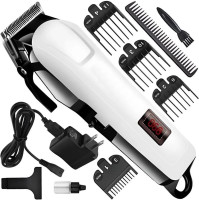 Nka Heavy Duty 2000mAh Battery Rechargeable Steel Blade Hair Clipper Beard Moustache Fully Waterproof Trimmer 240 min  Runtime 5 Length Settings(White, Black)