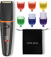 One Plus OP 17 Cordless Professional Hair Trimmer Titanium coated blade waterproof Trimmer 120 min  Runtime 12 Length Settings(Black)