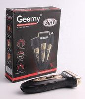 Geemy 3 in1 Multifunctional 6616 Hair Clipper Shaver Nose Trimmer Trimmer 60 min  Runtime 1 Length Settings(Multicolor)