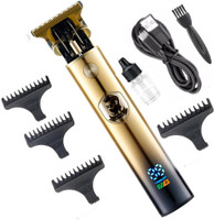 Geemy New Wireless Man T-Blade Mini Chargeable Hair Trimmer With Lcd Display Fully Waterproof Trimmer 240 min  Runtime 4 Length Settings(Multicolor)