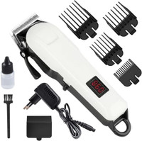 FINARO 809 A White & Black Rechargeable Professional Electric Hair Clipper Fully Waterproof Trimmer 120 min  Runtime 4 Length Settings(White, Black)